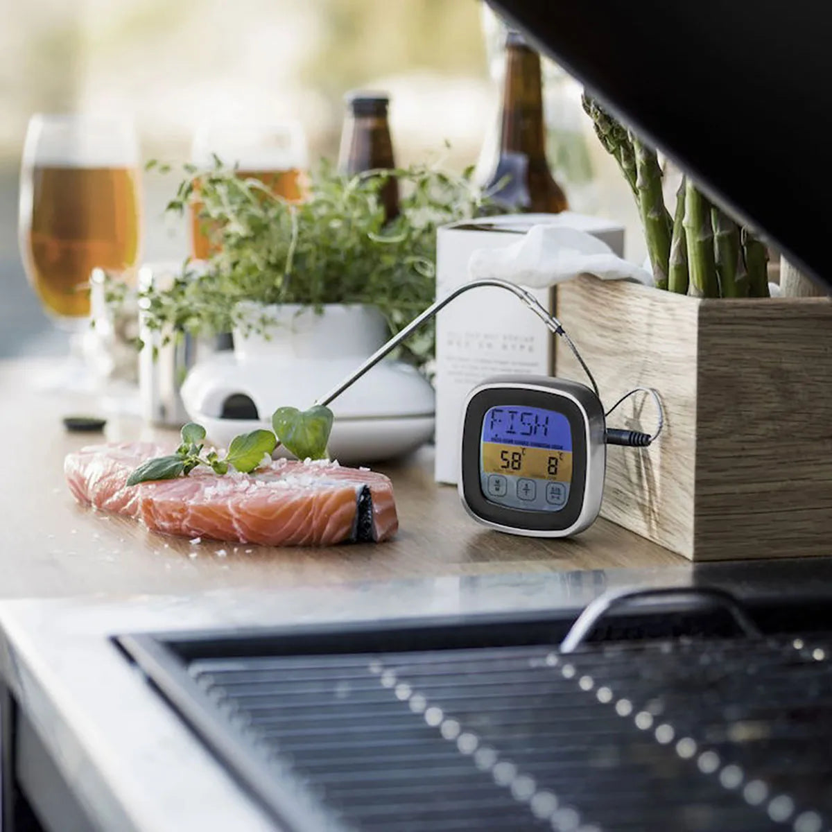 Digital Meat Thermometer Probe Touch Screen for Cooking & BBQ