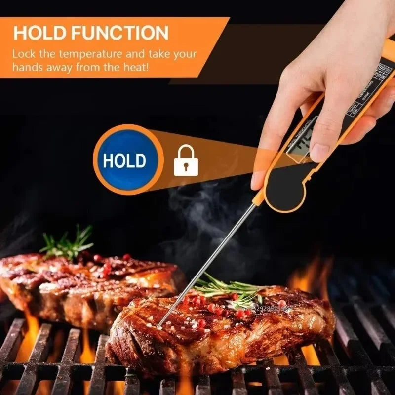 Digital Meat Thermometer – Instant Read, Waterproof & Backlit for BBQ, Grill & Kitchen 2025