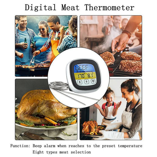 Digital Meat Thermometer Probe Touch Screen for Cooking & BBQ