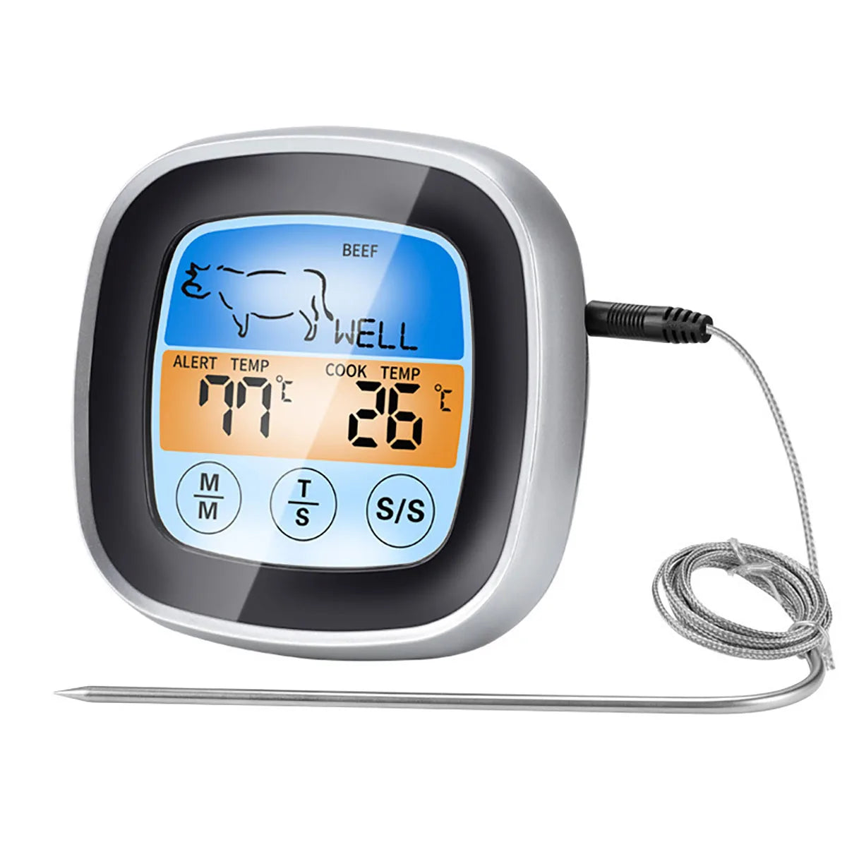 Digital Meat Thermometer Probe Touch Screen for Cooking & BBQ