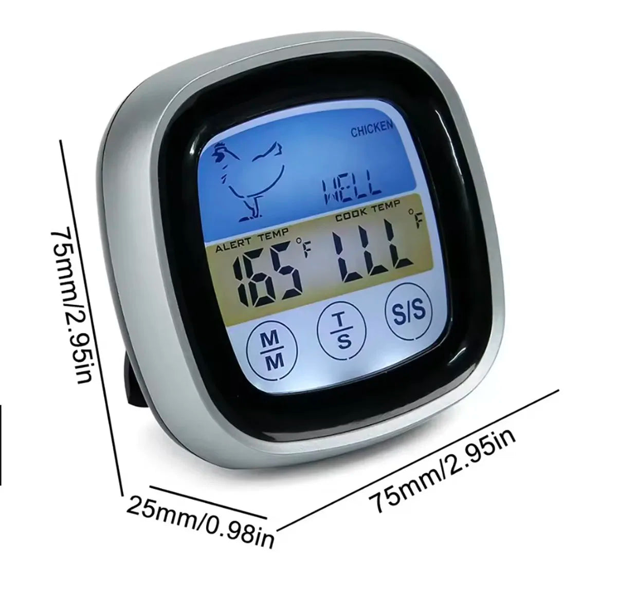 Digital Meat Thermometer Probe Touch Screen for Cooking & BBQ